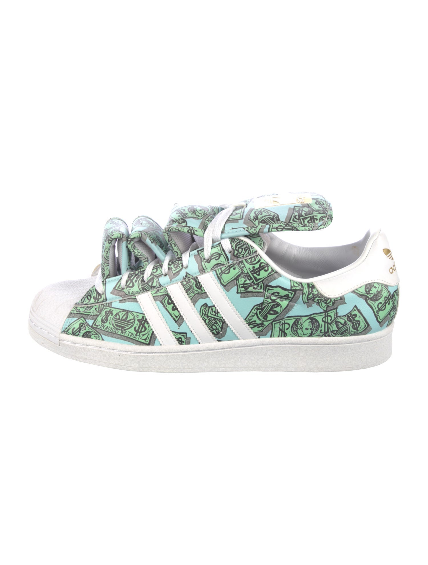 Jeremy Scott x Adidas Leather Printed Sneakers
