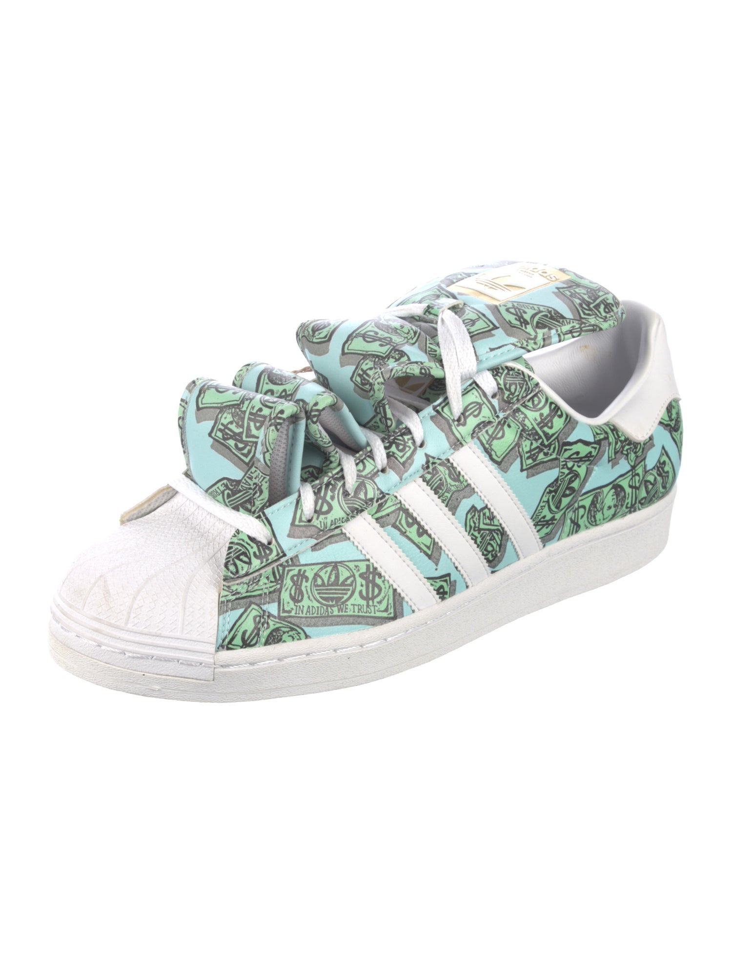 Jeremy Scott x Adidas Leather Printed Sneakers