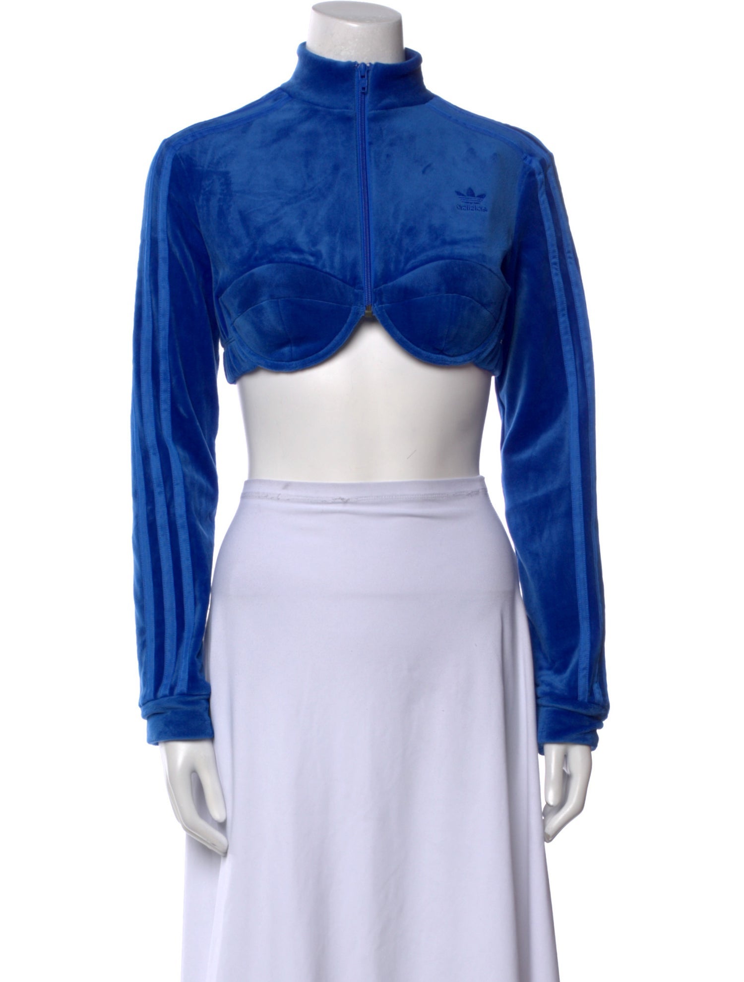 Jeremy Scott x Adidas Mock Neck Long Sleeve Crop Top w/ Tags