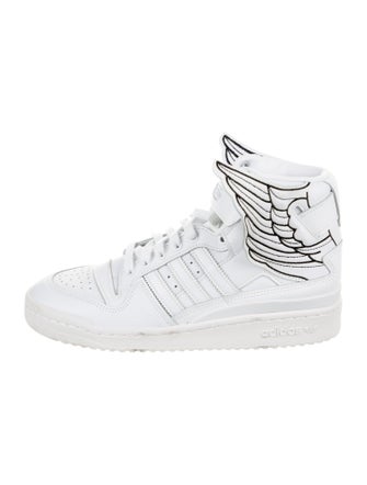 Jeremy Scott x Adidas Leather Printed Sneakers