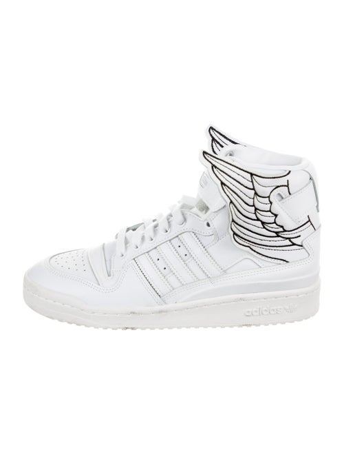 Jeremy Scott x Adidas Leather Printed Sneakers