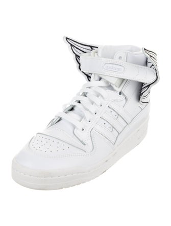 Jeremy Scott x Adidas Leather Printed Sneakers