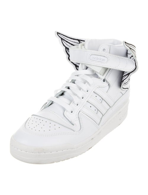 Jeremy Scott x Adidas Leather Printed Sneakers