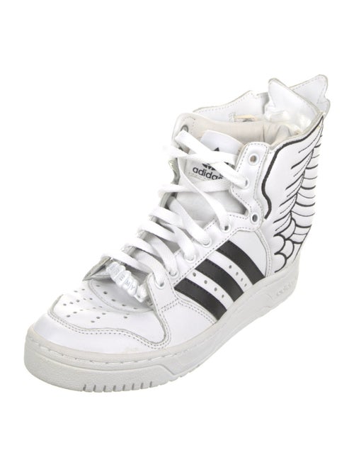 Jeremy Scott x Adidas Leather Graphic Print Sneakers