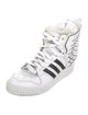 Jeremy Scott x Adidas Leather Graphic Print Sneakers