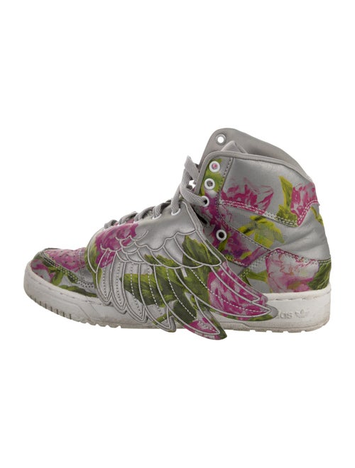 Jeremy Scott x Adidas Leather Printed Athletic Sneakers