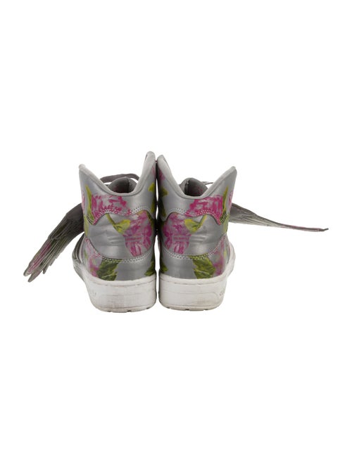 Jeremy Scott x Adidas Leather Printed Athletic Sneakers