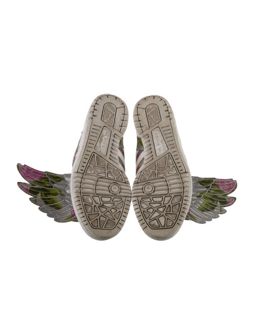 Jeremy Scott x Adidas Leather Printed Athletic Sneakers