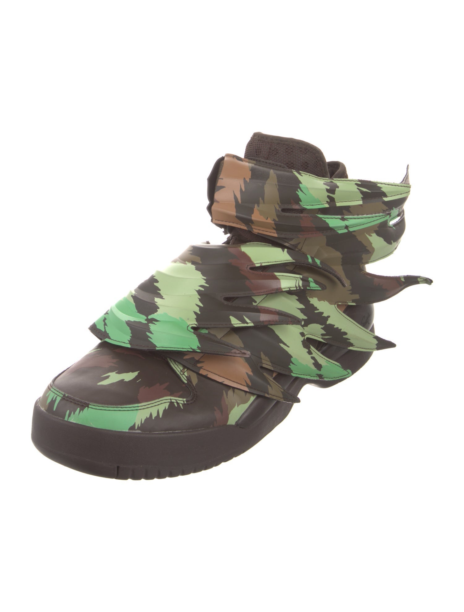 Jeremy Scott x Adidas Leather Embroidered Accent Boots