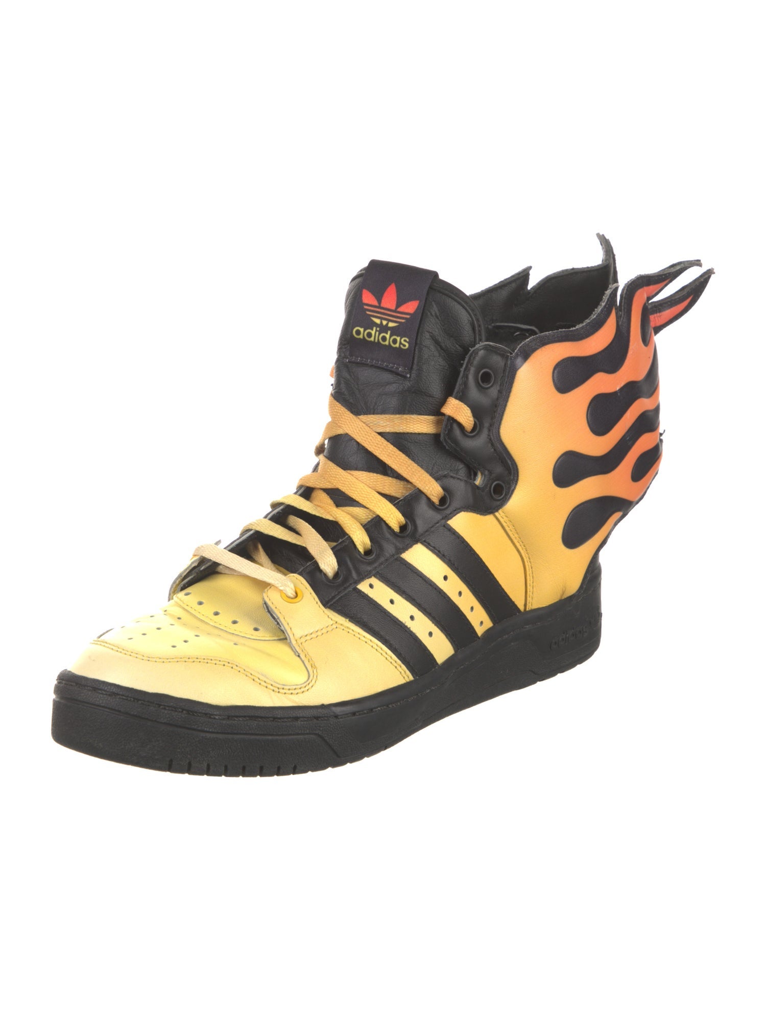 Jeremy Scott x Adidas Leather Printed Sneakers