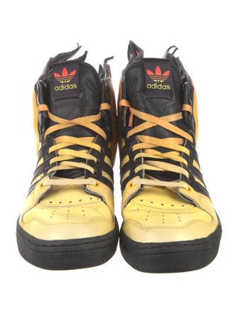 Jeremy Scott x Adidas Leather Printed Sneakers