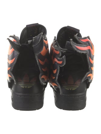 Jeremy Scott x Adidas Leather Printed Sneakers