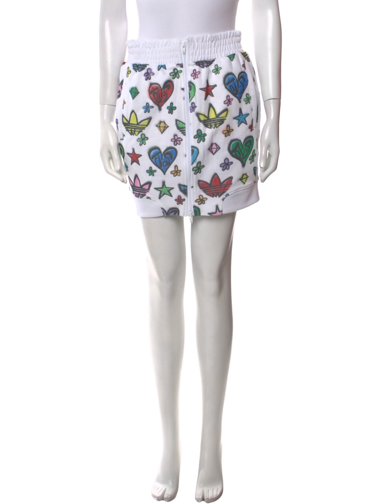 Jeremy Scott x Adidas Floral Print Mini Skirt
