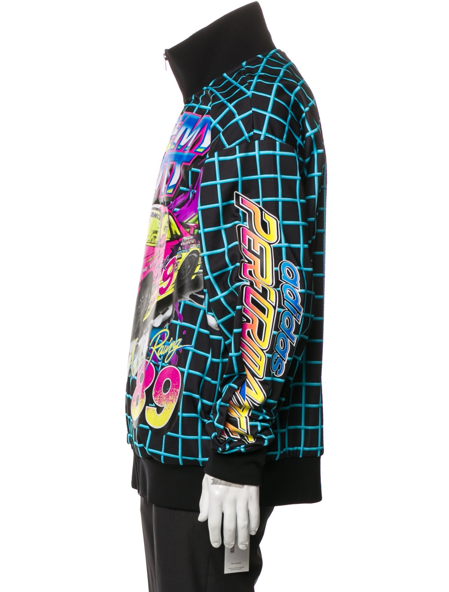 Jeremy Scott x Adidas Plaid Print Windbreaker