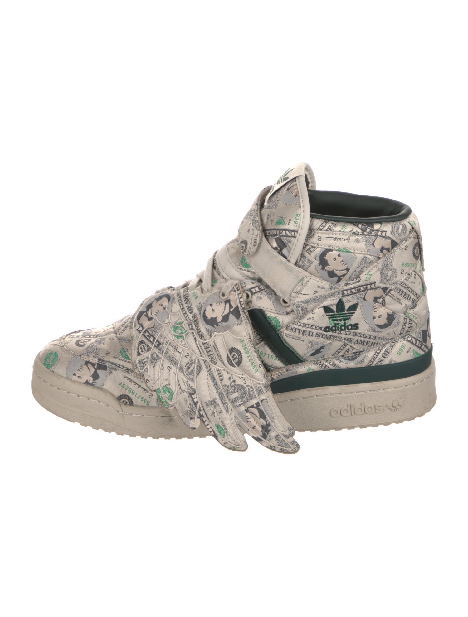 Jeremy Scott x Adidas Leather Printed Sneakers