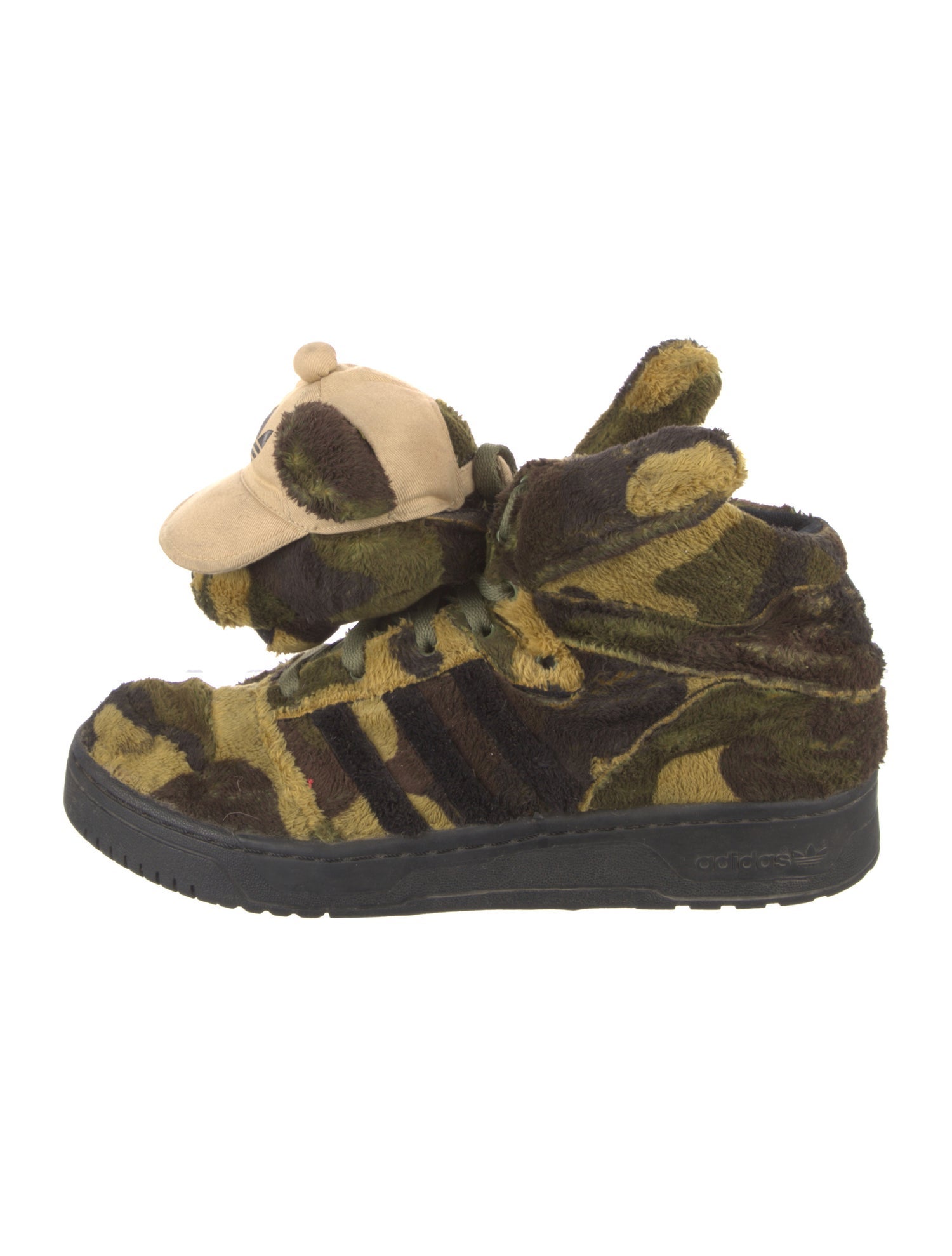 Jeremy Scott x Adidas Faux Fur Camouflage Print Sneakers