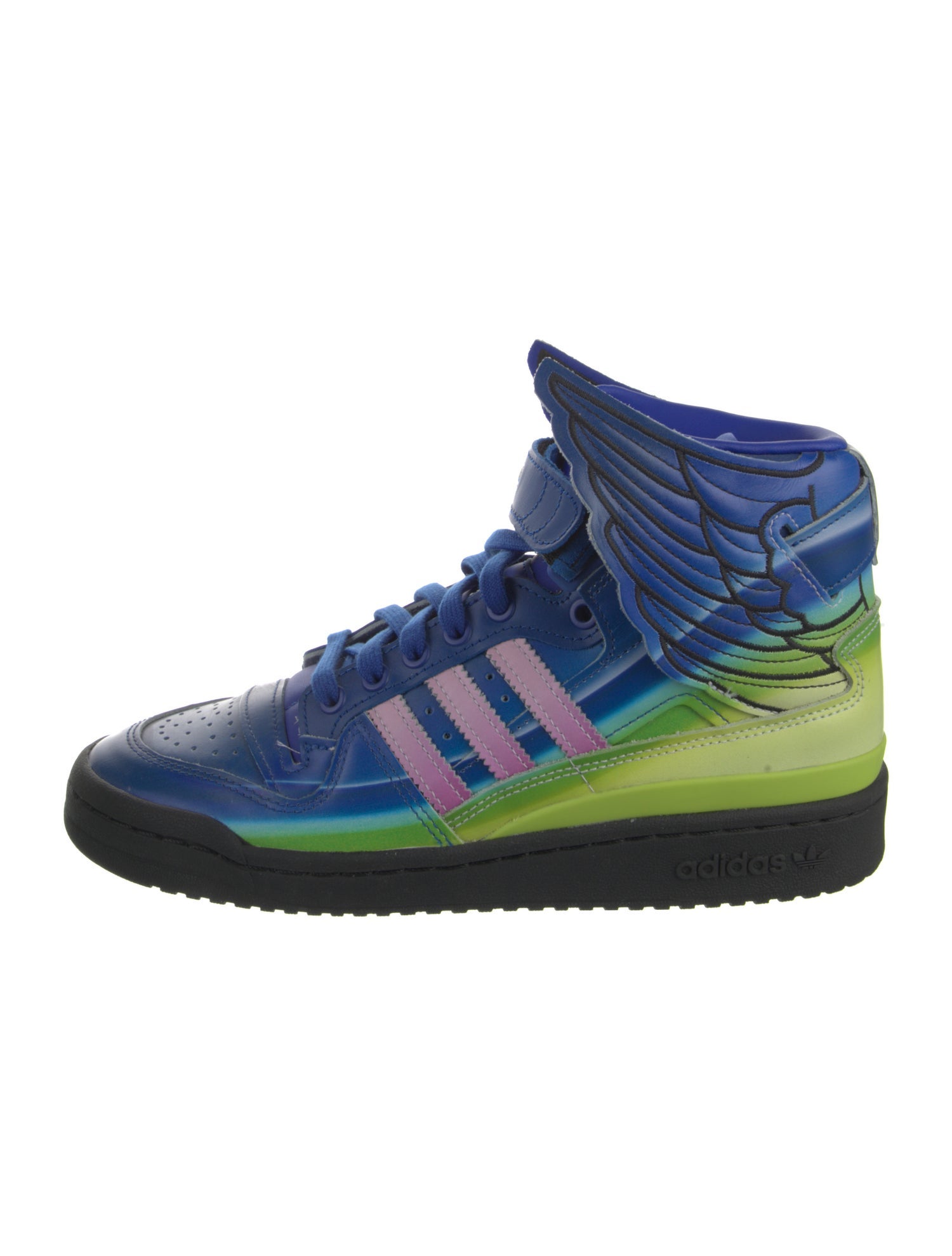 Jeremy Scott x Adidas Leather Printed Sneakers