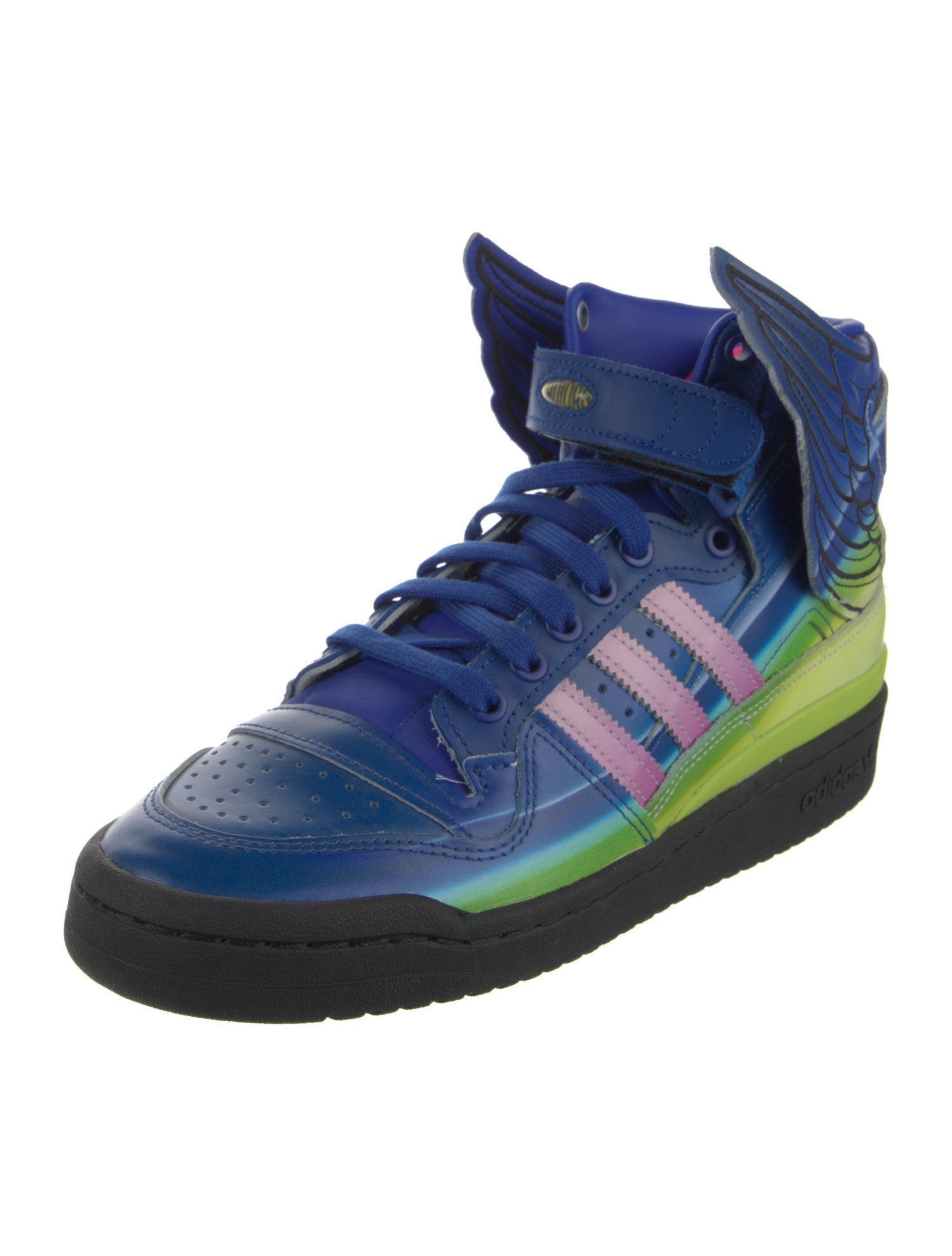 Jeremy Scott x Adidas Leather Printed Sneakers