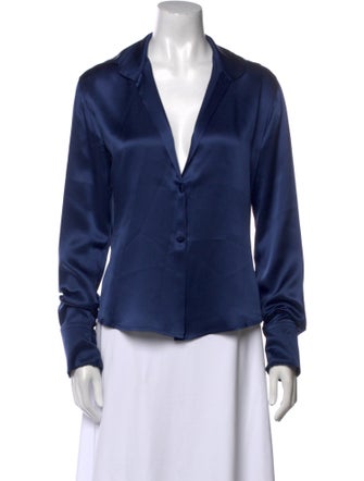Jane Booke Silk V-Neck Blouse