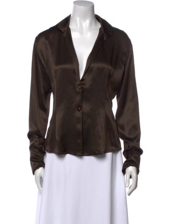 Jane Booke V-Neck Long Sleeve Button-Up Top