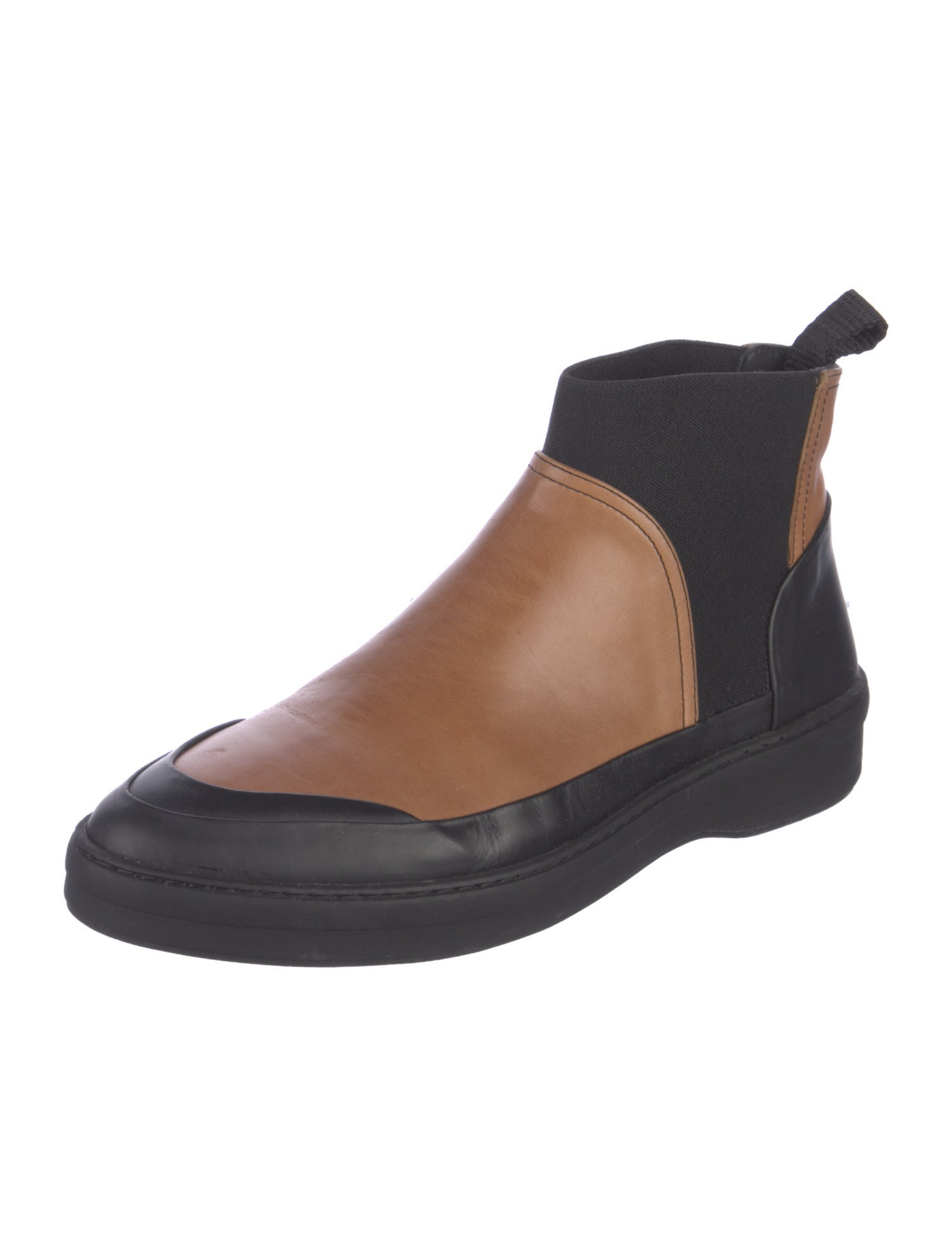 Jack Erwin Leather Colorblock Pattern Chelsea Boots