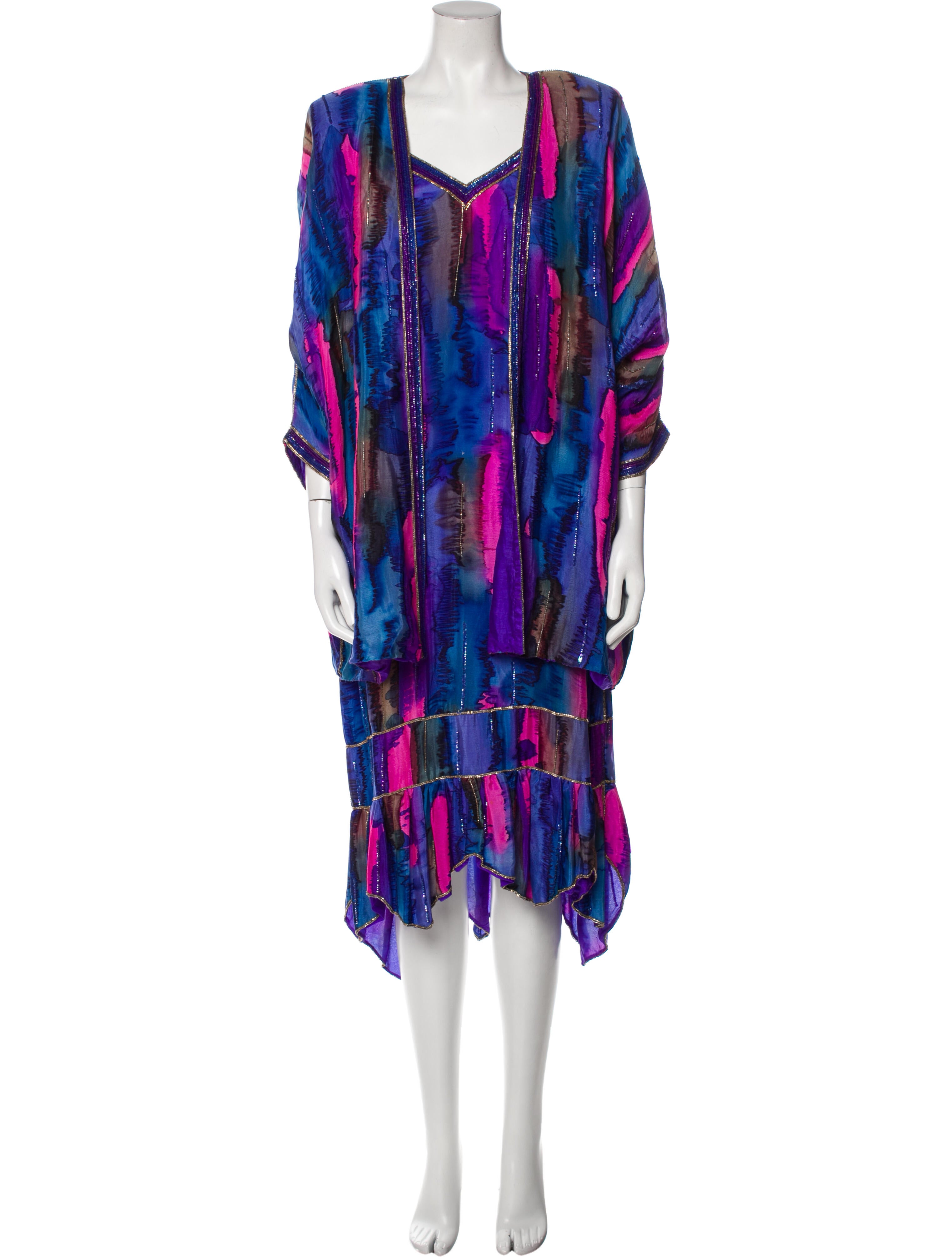 Judith Ann Creations Inc Vintage 1980's Dress Set