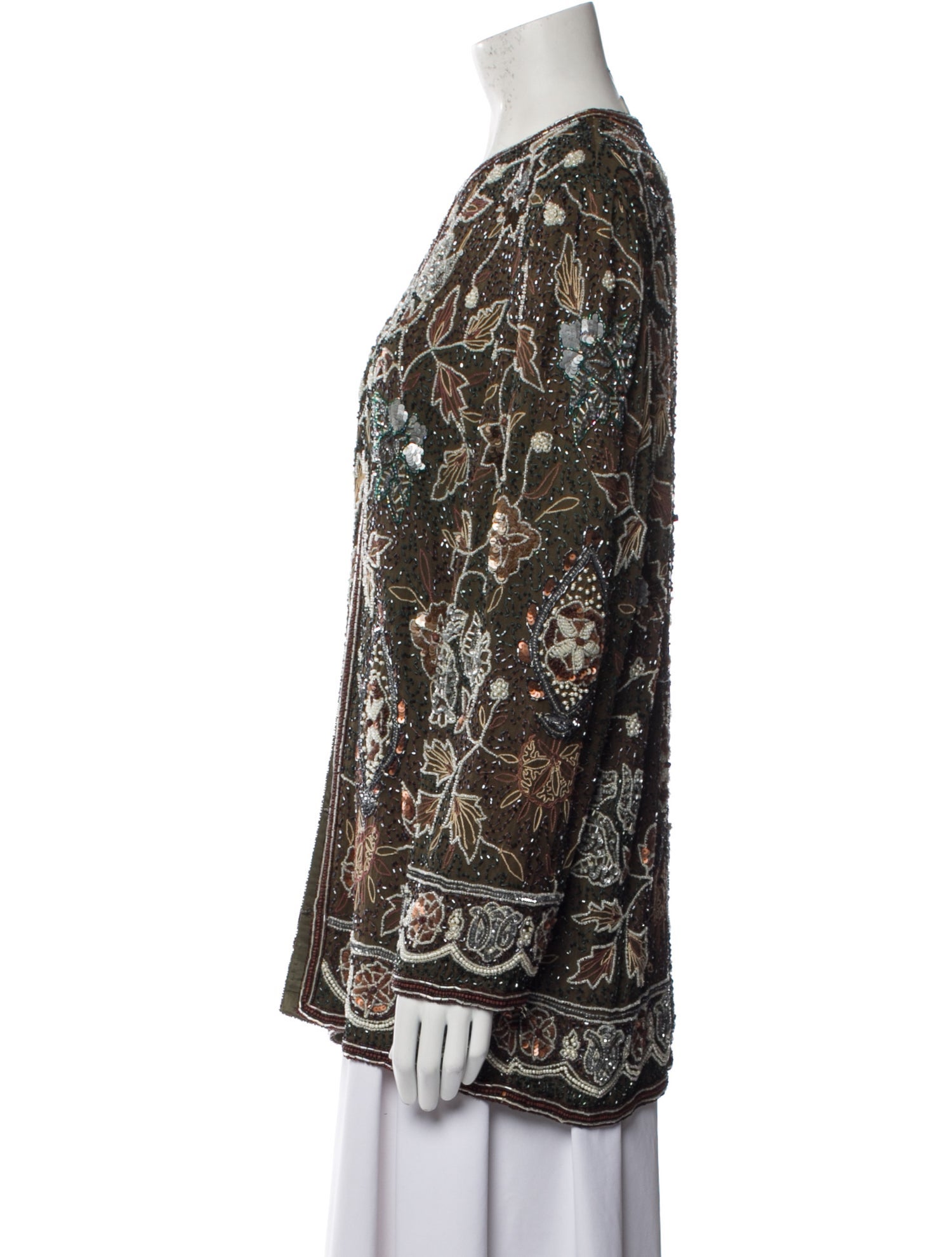 Judith Ann Creations Inc Silk Printed Evening Jacket