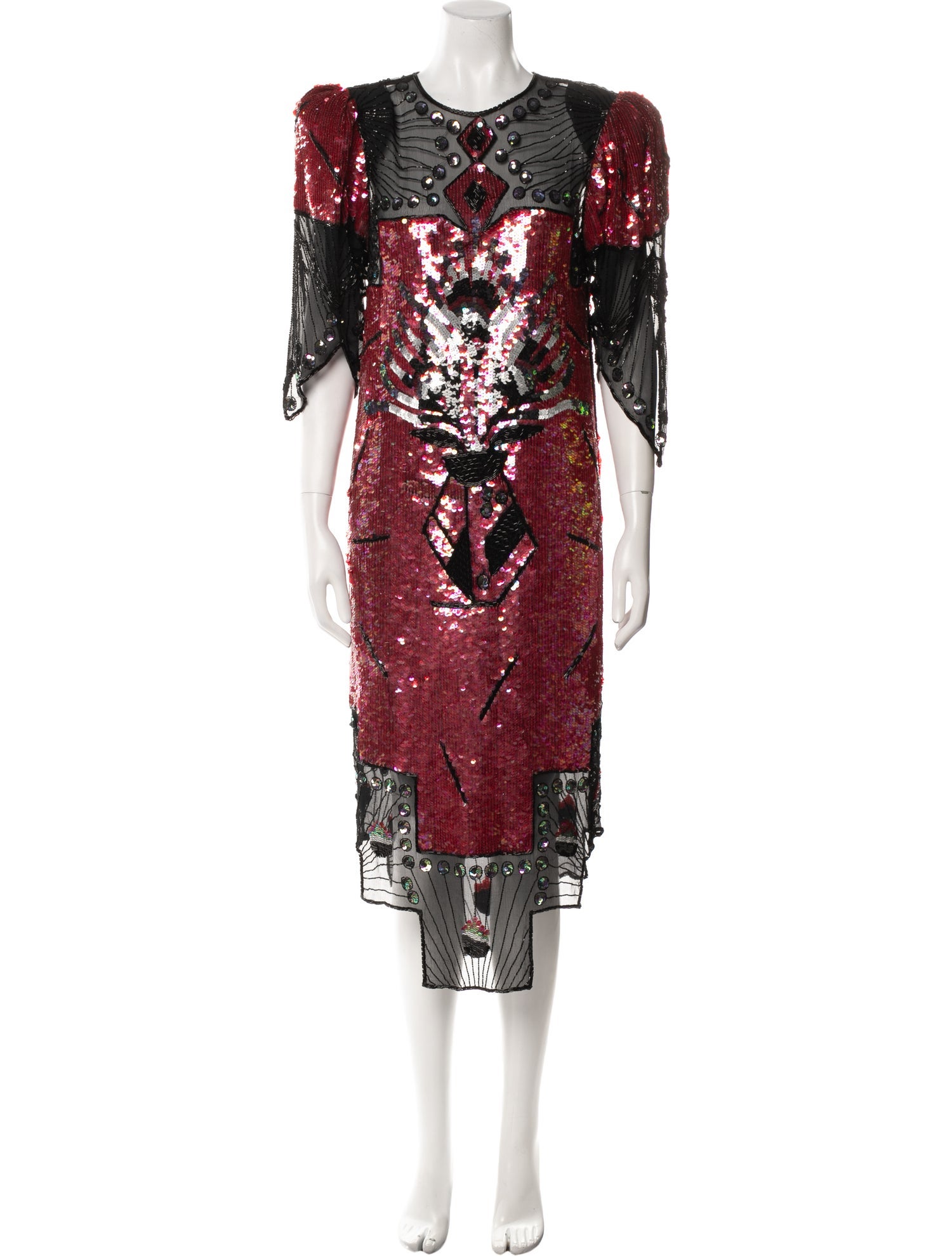 Judith Ann Creations Inc Silk Midi Length Dress