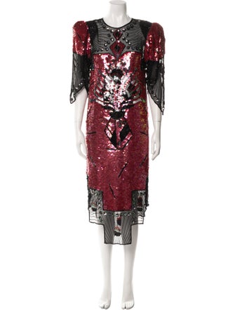 Judith Ann Creations Inc Silk Midi Length Dress