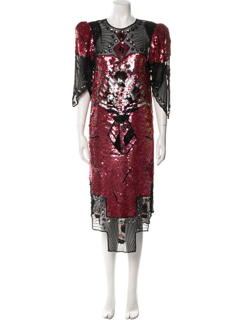 Judith Ann Creations Inc Silk Midi Length Dress