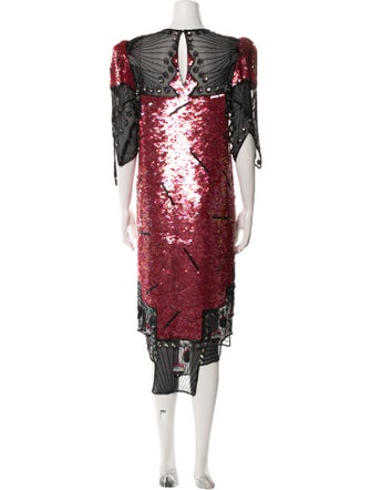 Judith Ann Creations Inc Silk Midi Length Dress