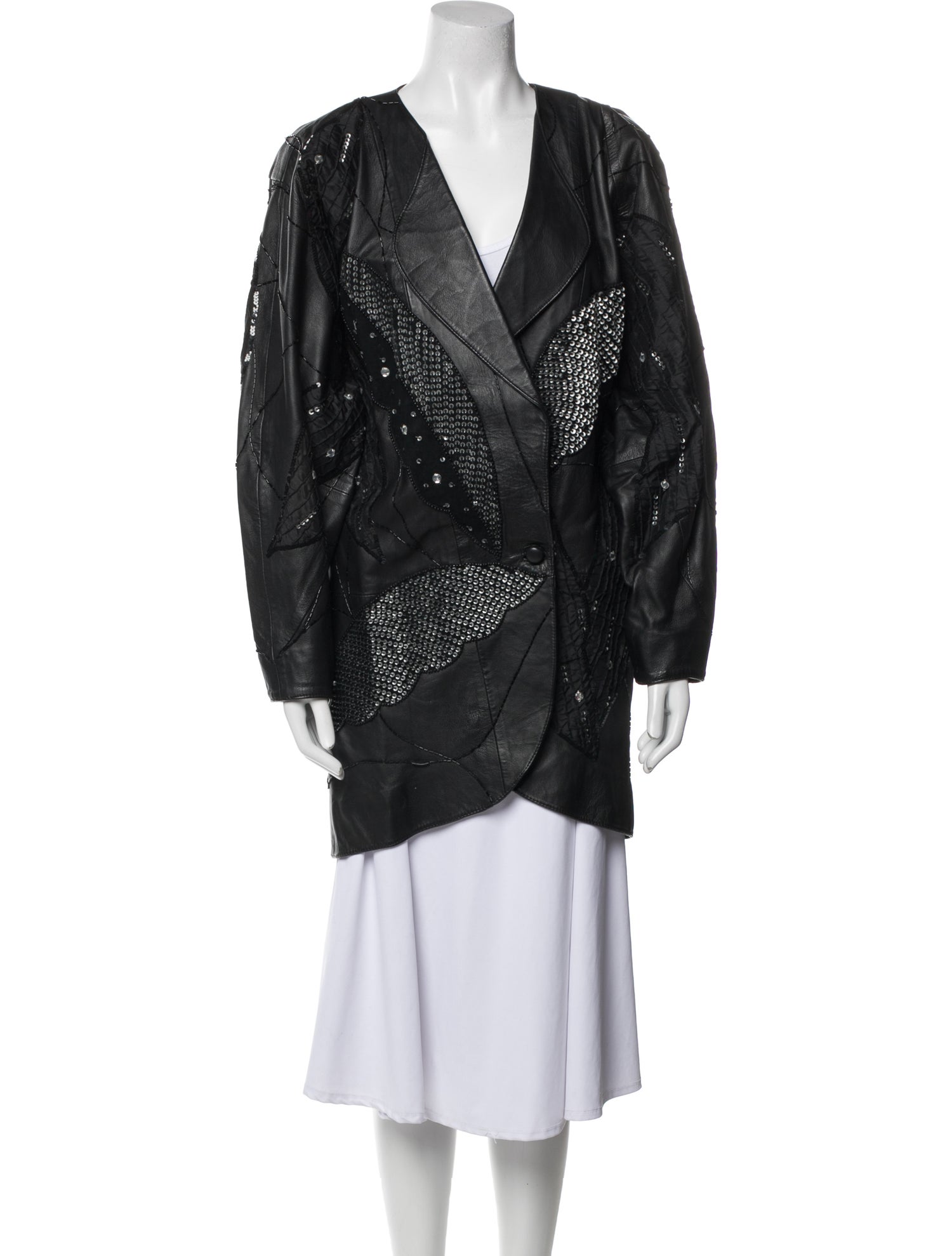 Judith Ann Creations Inc Leather Evening Jacket