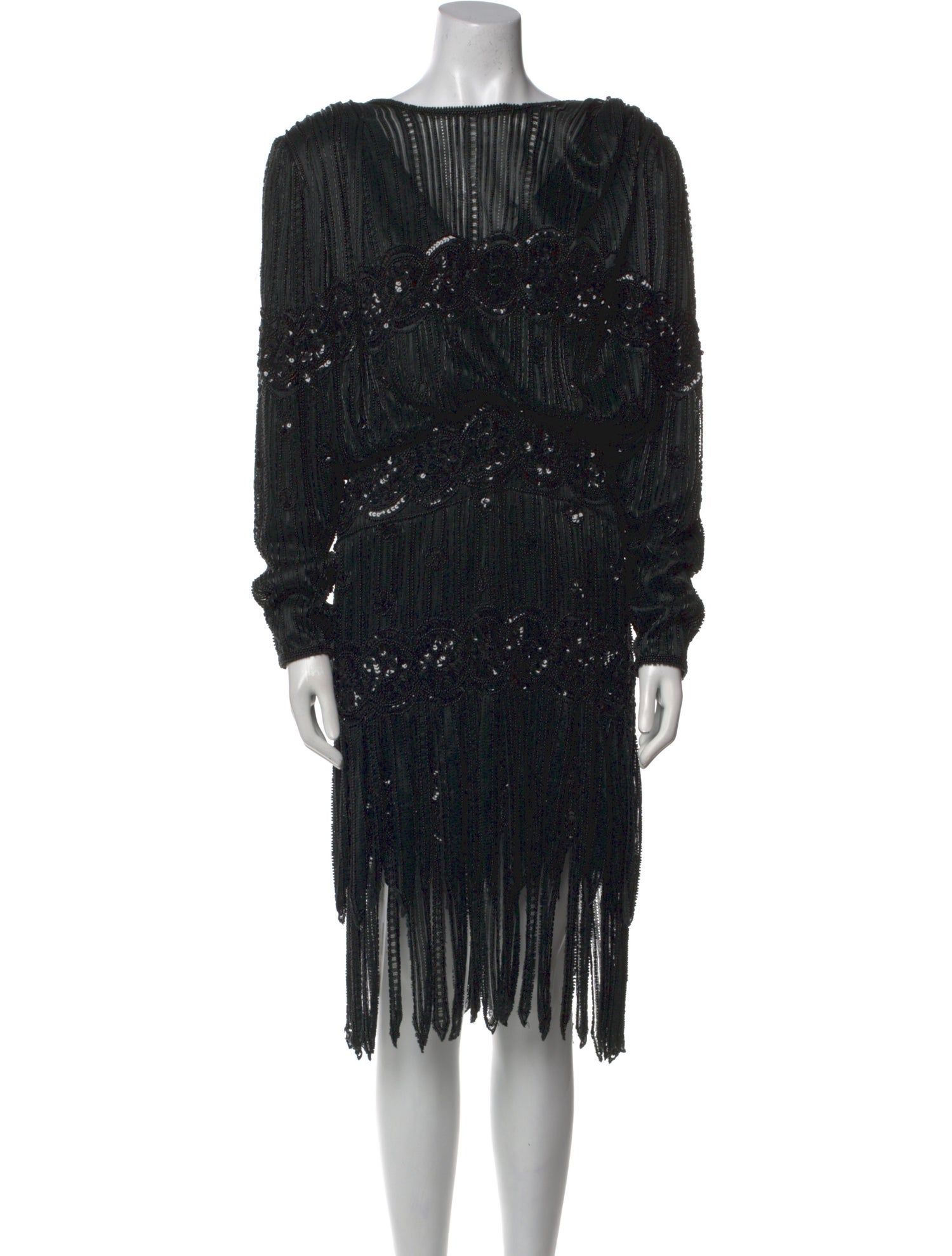 Judith Ann Creations Inc Bateau Neckline Midi Length Dress