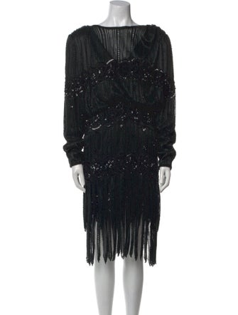 Judith Ann Creations Inc Bateau Neckline Midi Length Dress