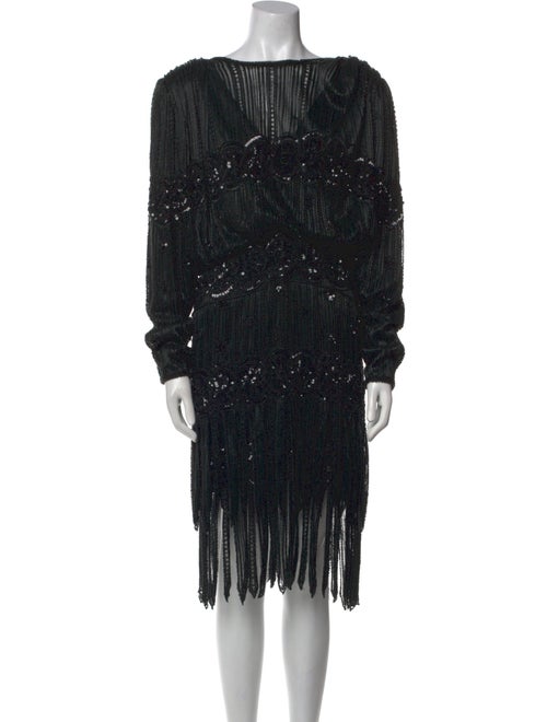 Judith Ann Creations Inc Bateau Neckline Midi Length Dress