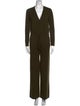 Jardin des Orangers Virgin Wool Plunge Neckline Jumpsuit