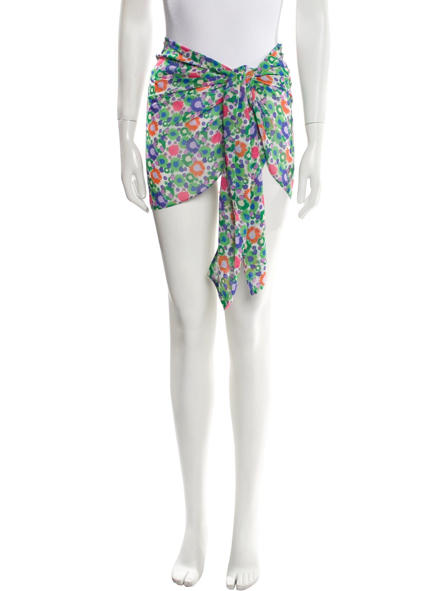 Bananhot Printed Ruffle Embellishment Cover-Up