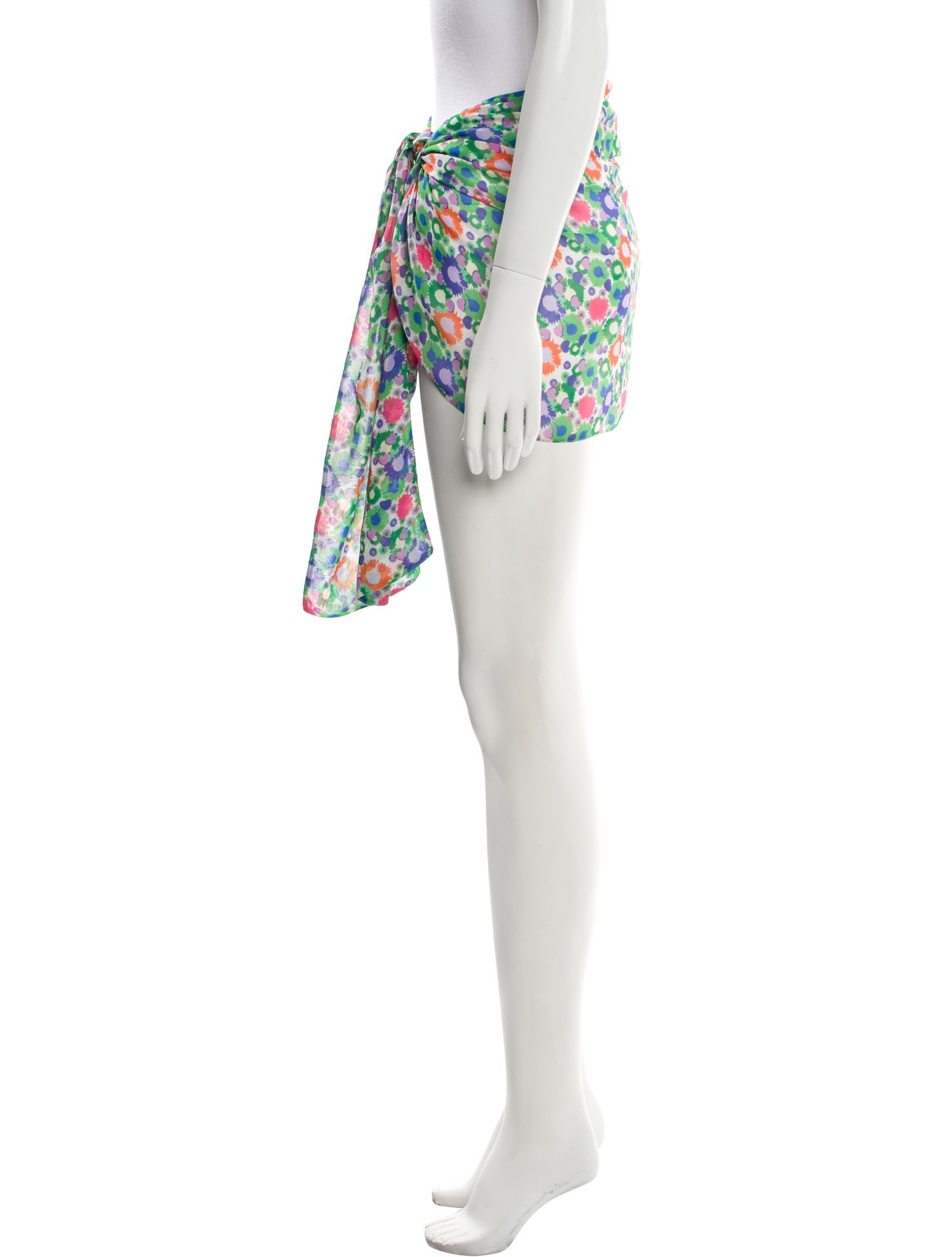 Bananhot Printed Ruffle Embellishment Cover-Up