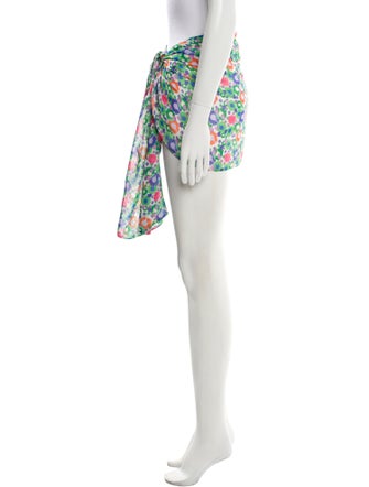 Bananhot Printed Ruffle Embellishment Cover-Up