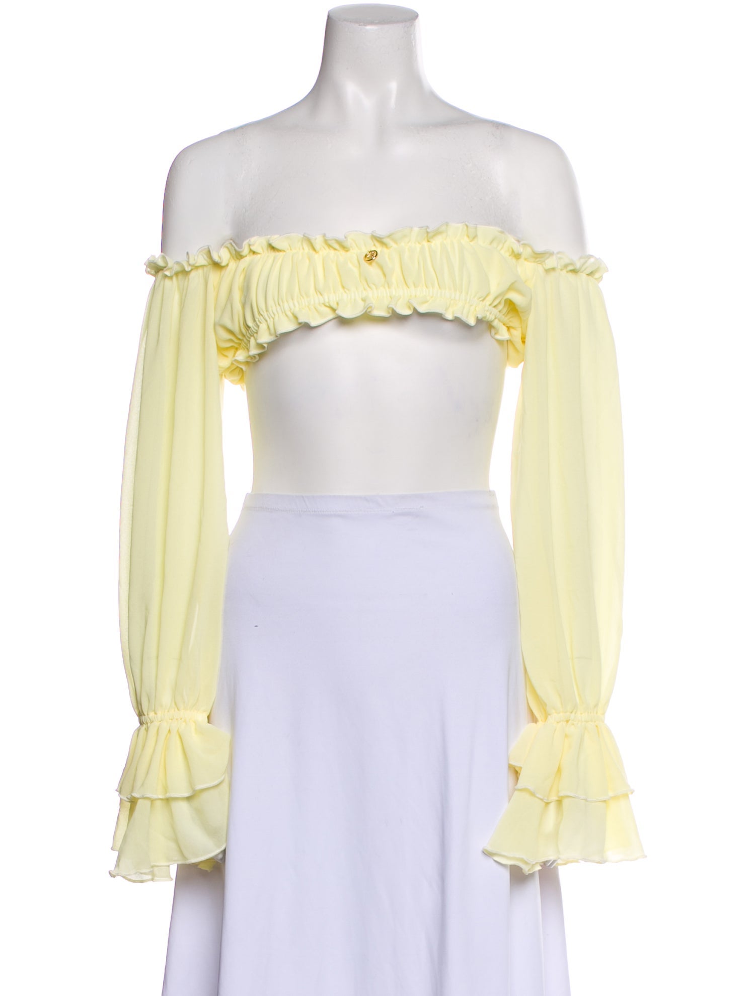 Bananhot Off-The-Shoulder Long Sleeve Crop Top w/ Tags