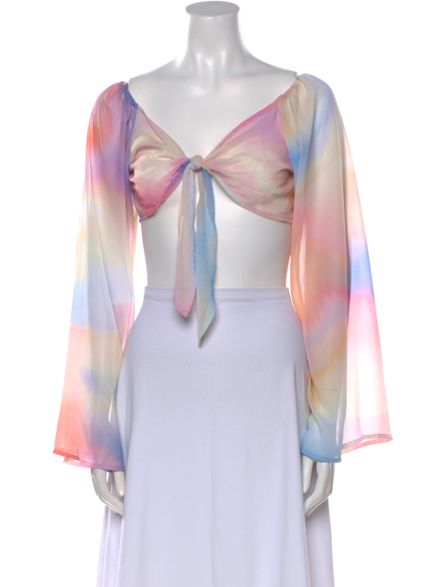 Bananhot Tie-Dye Print V-Neck Tunic