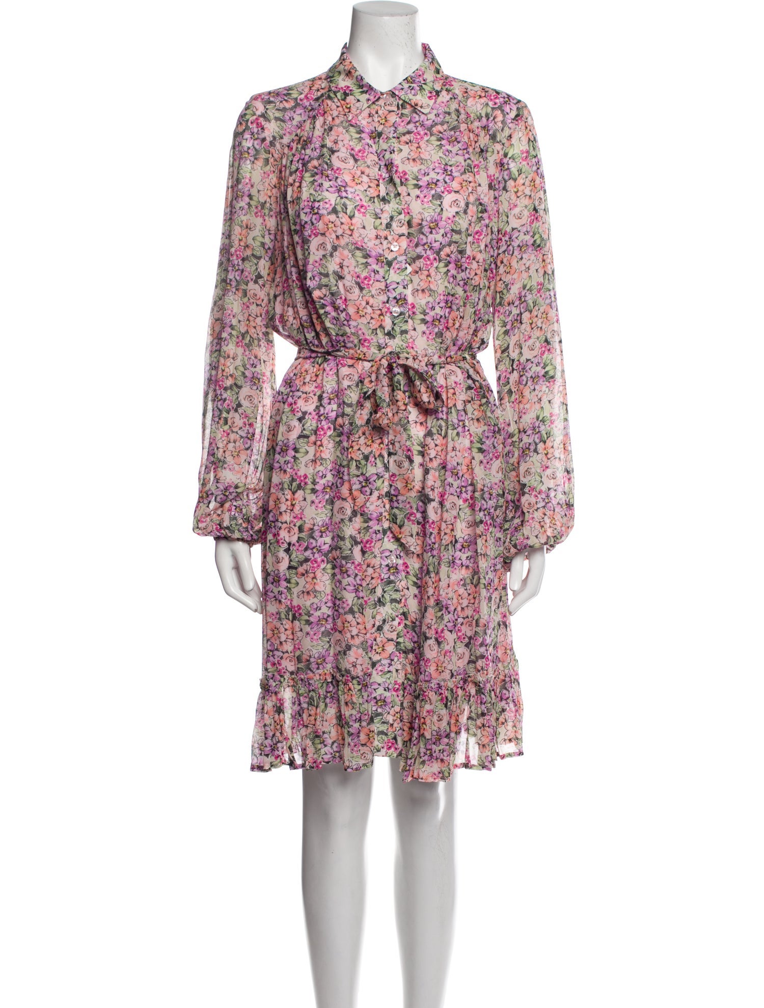 Jadicted Floral Print Knee-Length Dress