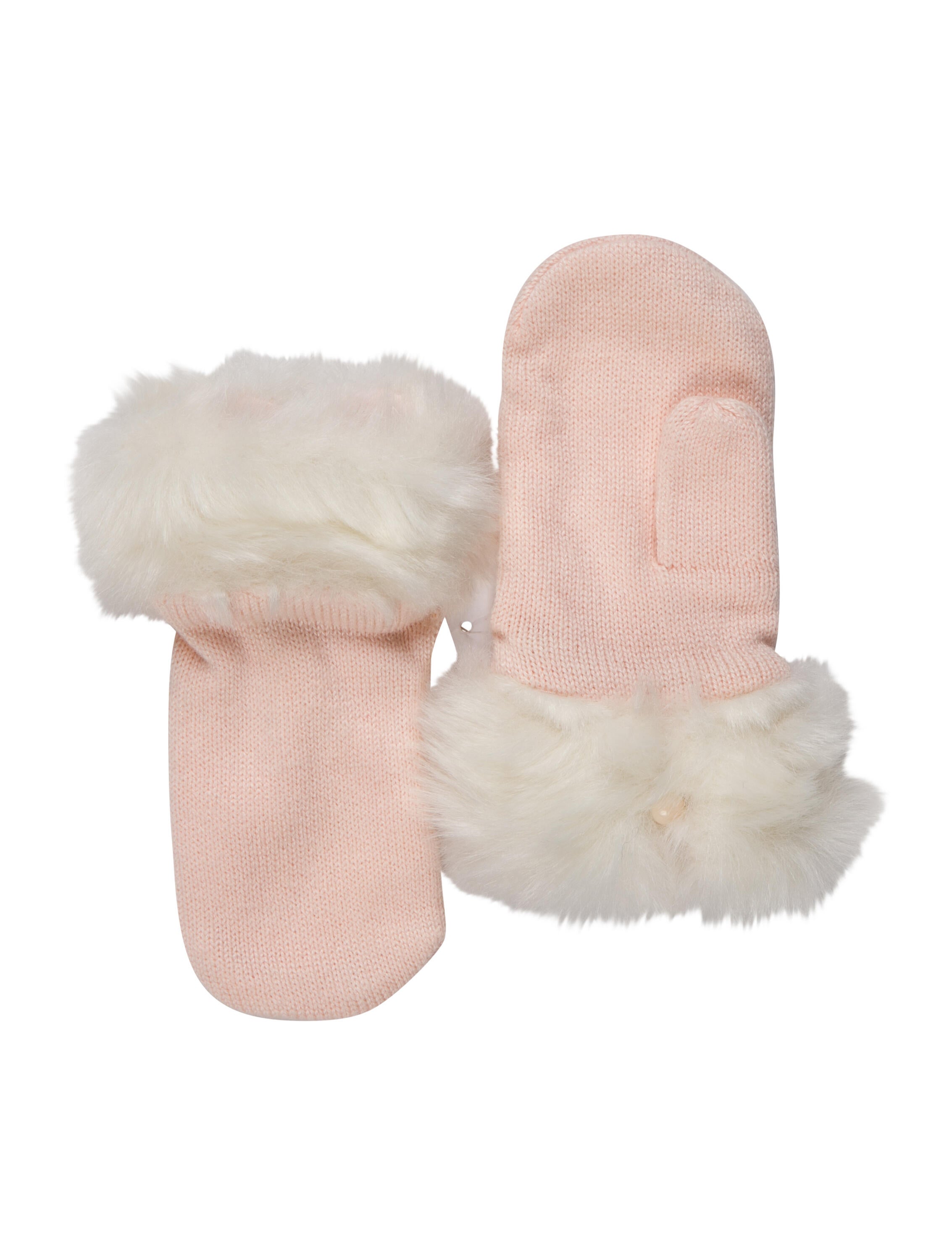 Janie and Jack Girls' Faux Fur Mittens w/ Tags