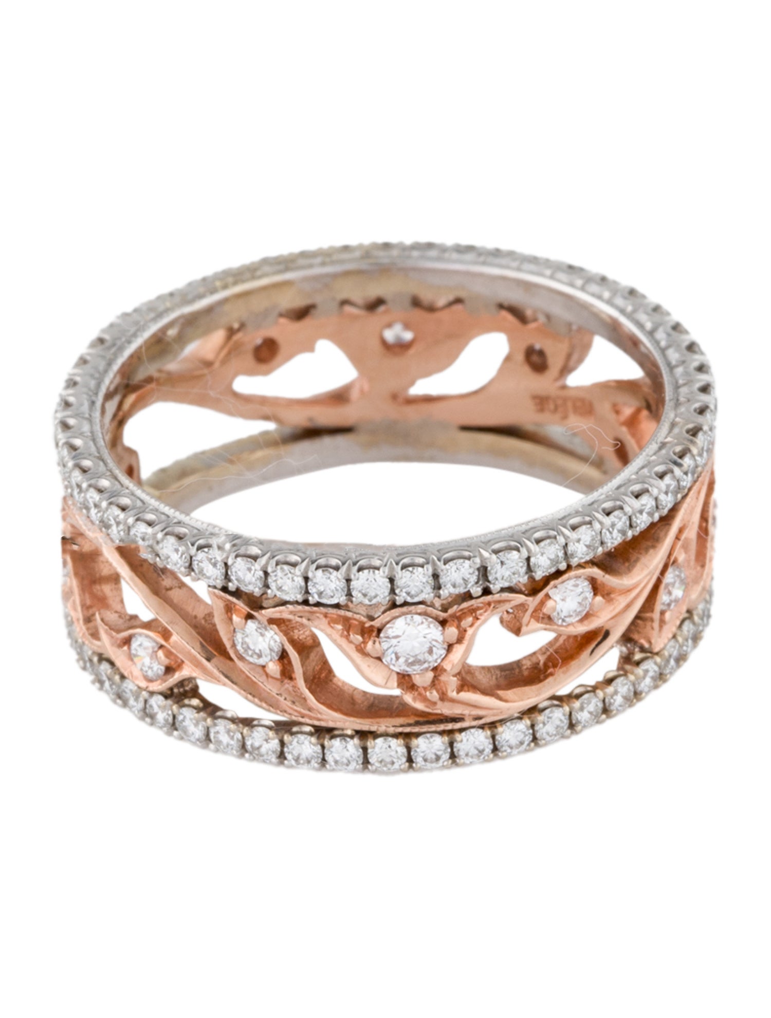 Jack Kelége 18K 1.01ctw Diamond Floral Band