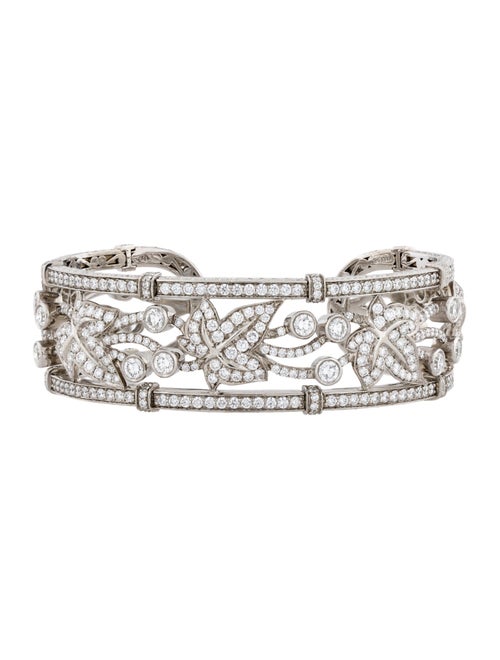 Jack Kelége Platinum 9.25ctw Diamond Open Cuff Bracelet