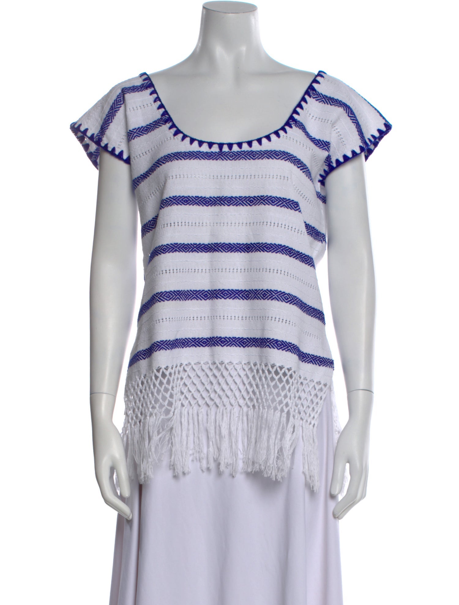 Jaline Striped Scoop Neck T-Shirt w/ Tags