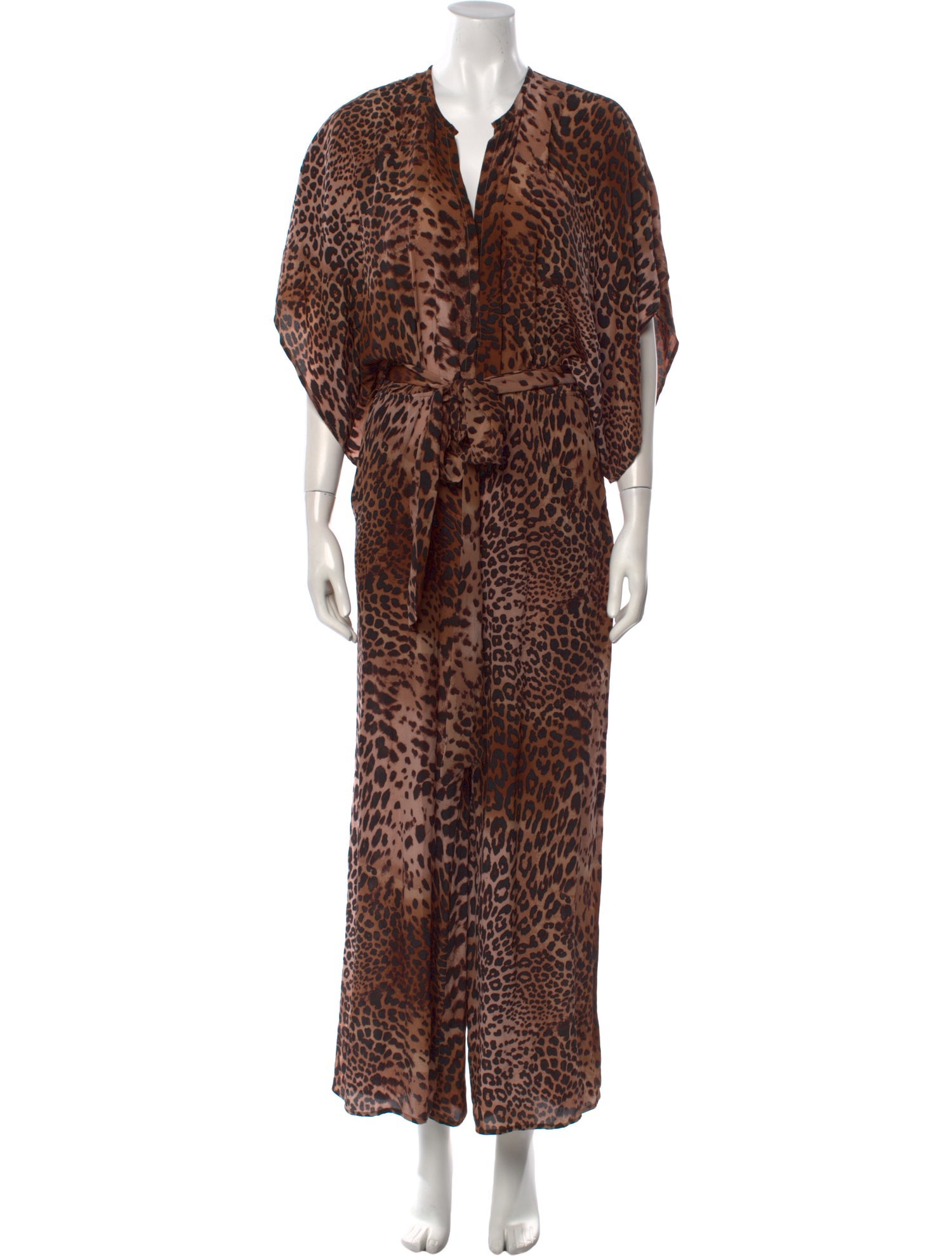 Jaline Silk Animal Print Jumpsuit