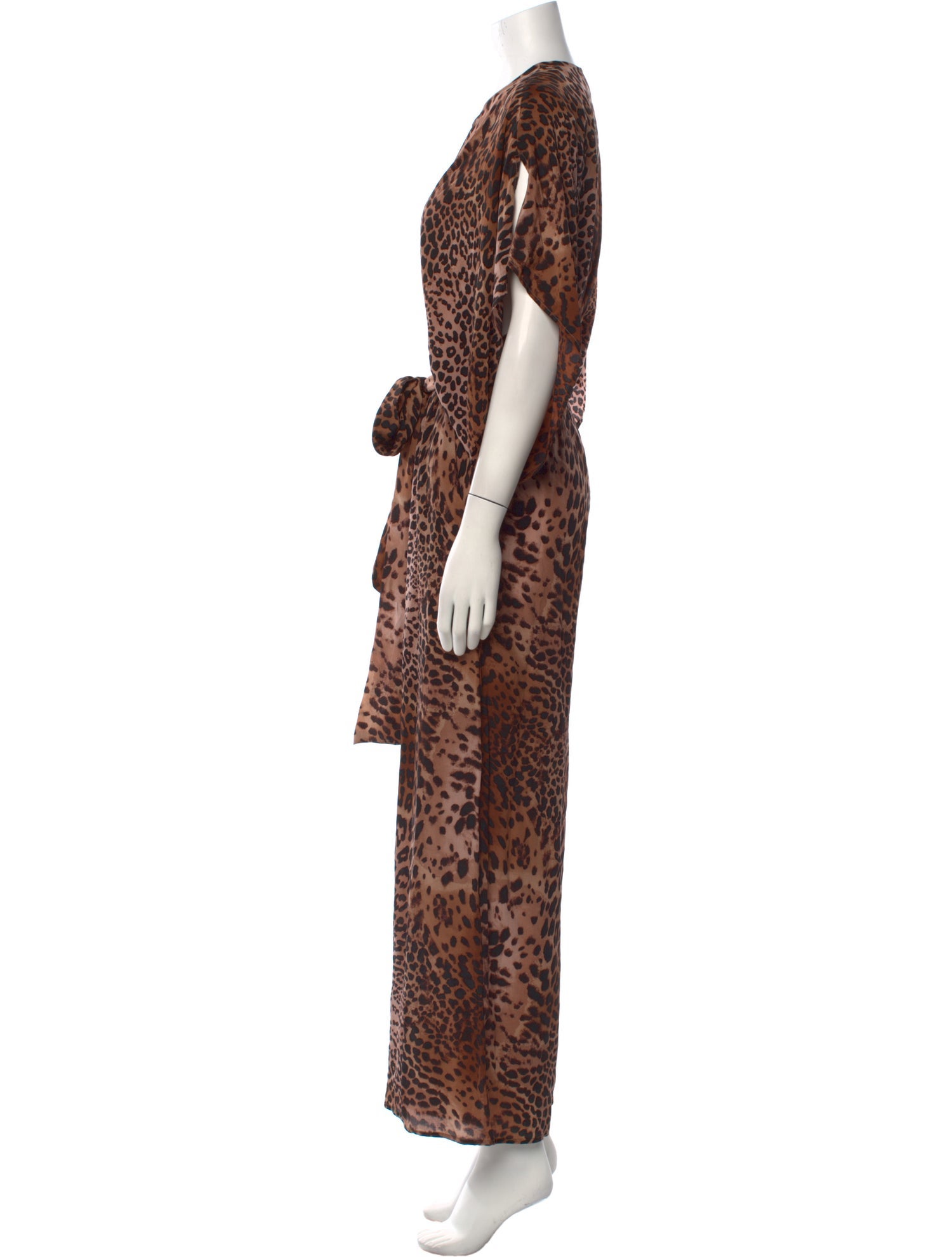 Jaline Silk Animal Print Jumpsuit