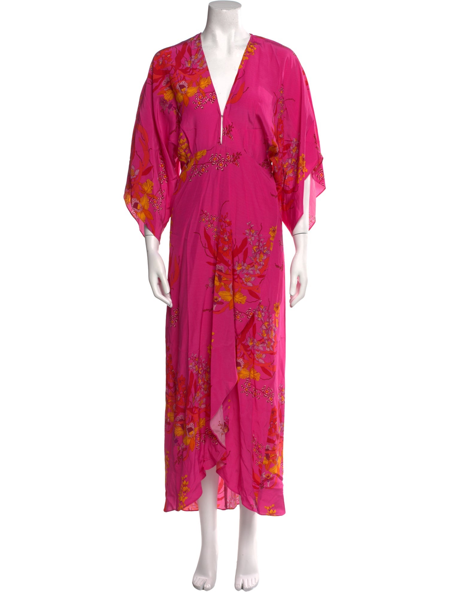 Jaline Silk Long Dress