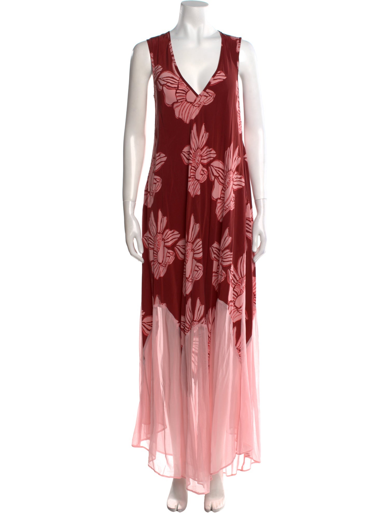 Jaline Silk Long Dress